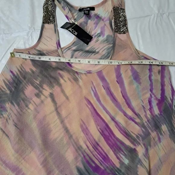 JACOB Racerback Sheer Top - Picture 8 of 9